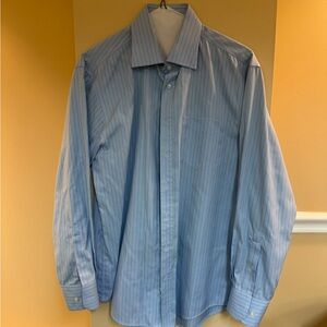 Thomas Pink Blue Pinstripe Dress Shirt